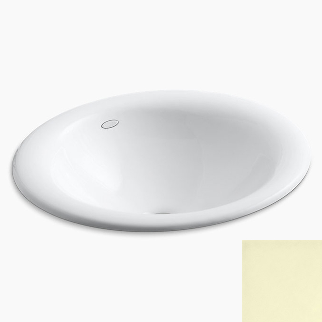Kohler 2804-Y2 Iron Bell Drop-in bathroom sink in sunlight