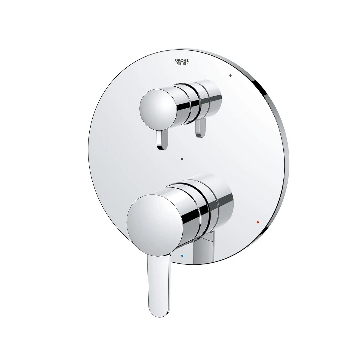 Grohe 29434000 Cosmopolitan Two Function Pressure Balanced Valve Trim Only with Dual Lever Handles and Integrated Diverter in Starlight Chrome (Rough Sold Separately)