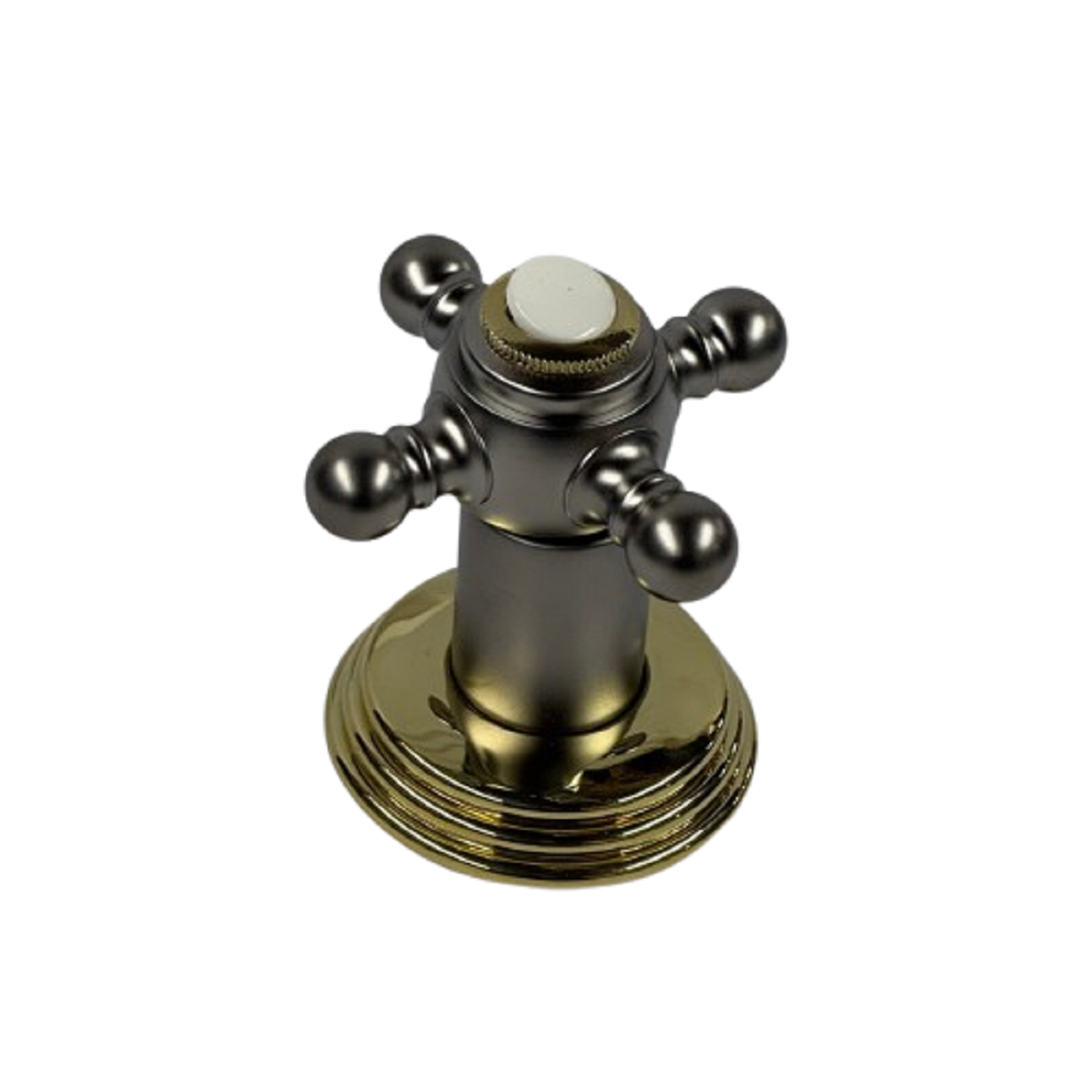 Wall Mounted Four Port Cross-Handle Diverter in Infinity Satin Nickel / Polished Brass by Grohe 29675AR0 Sinfonia