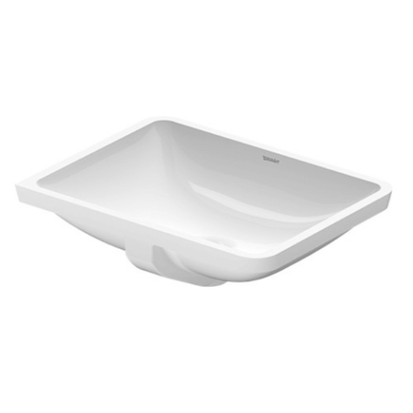 Duravit 0305490017 Starck 3 20-7/8" Rectangular Ceramic Undermount Bathroom Sink with Overflow in White