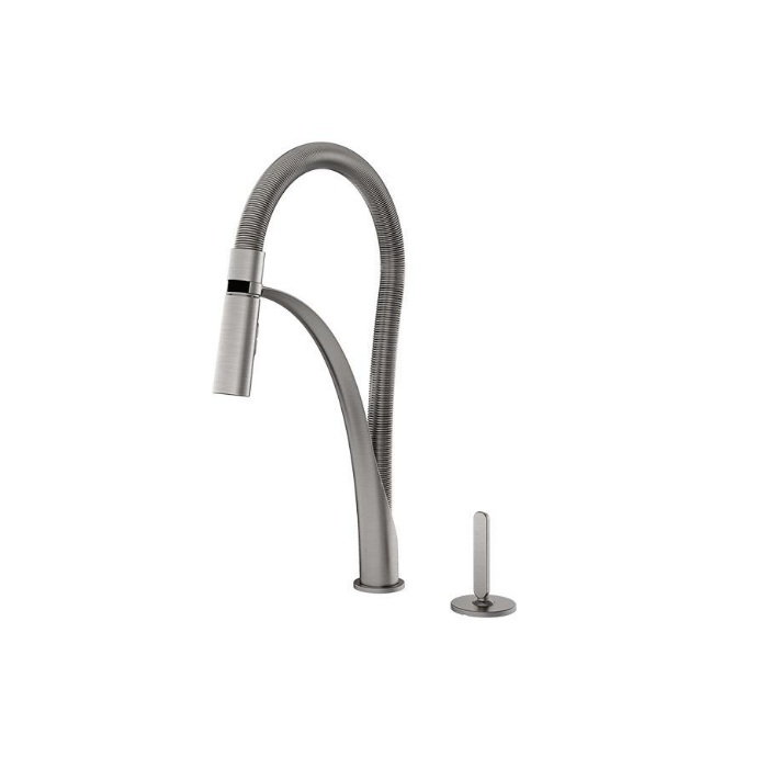 Julien 306217 Abyss 2.2 GPM Professional Kitchen Faucet with Remote Lever in Brushed Nickel