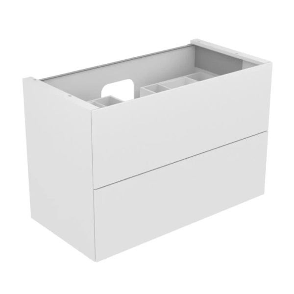 Keuco 31352380000 Edition 11 41.34" W x 13.78" H x 21.06" D Vanity with Front Pull-Out 2 Drawers Push to Open in White