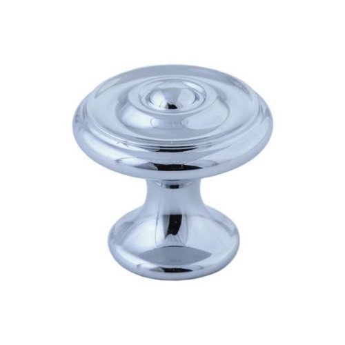 Cifial 672.100.625 BE 1" Flat grooved cab knob -Pol Chro