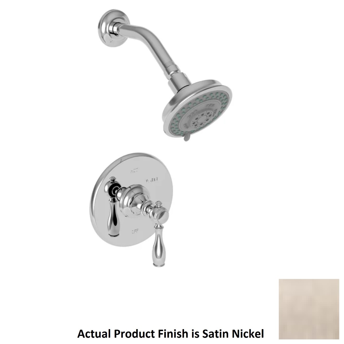 Newport Brass 3-1774BP/15S Victoria 1.8 GPM  Single Handle Pressure Balanced Shower Trim Set Only in Satin Nickel (Rough In Sold Separately)