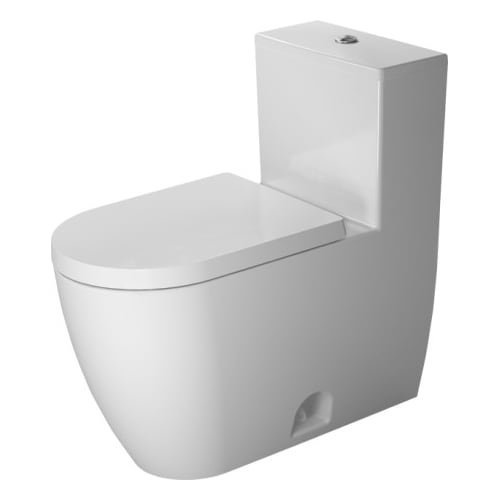Duravit 2173010001 ME by Starck 0.92/1.32 GPF Floor Mounted Elongated Dual Flush Rimless® One Piece Chair Height Toilet with Top Flush Button in White (Seat Sold Separately)