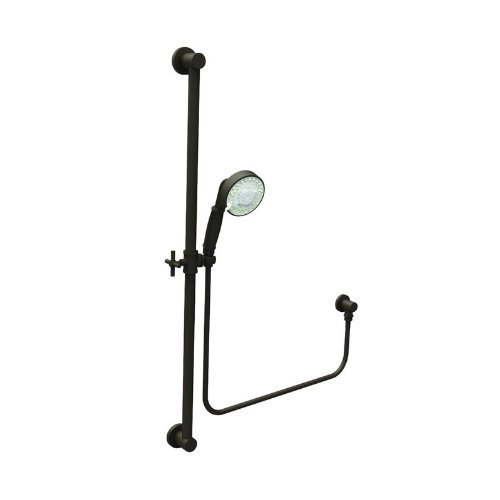 Newport Brass 280/07 280 Solid Brass Single Function Handshower with Grooved Brass Hand, English Bronze