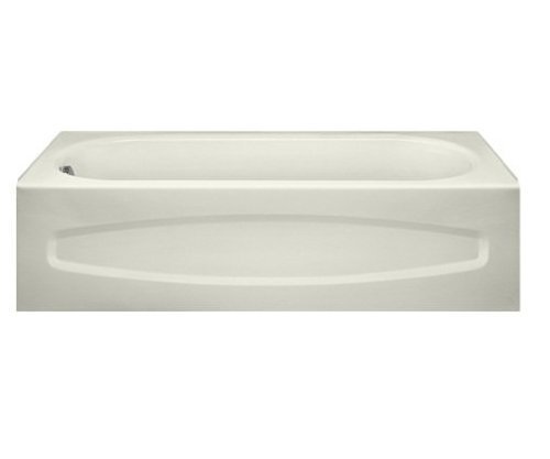 American Standard 0255212.020 New Salem 60" Length Enameled Steel Soaking Bathtub with Left Hand Drain in White