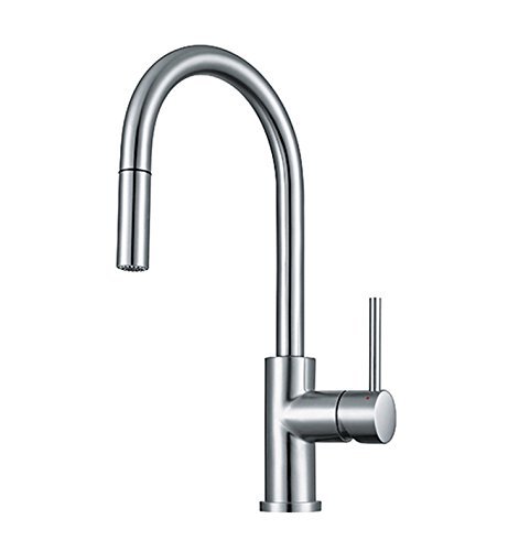 Franke FFP3350 Eos 1.75 GPM Single Hole Pull Down Spray Prep Faucet in Stainless Steel
