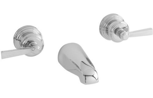 Newport Brass 3-1625/15 3-1625 Miro Double Handle Tub Faucet Trim with Metal Lever Handles, Polished Nickel