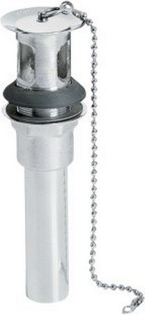 Kohler 7712-CP Bathroom Lavatory Sink Drain with Overflow and Rubber Stopper with Chain