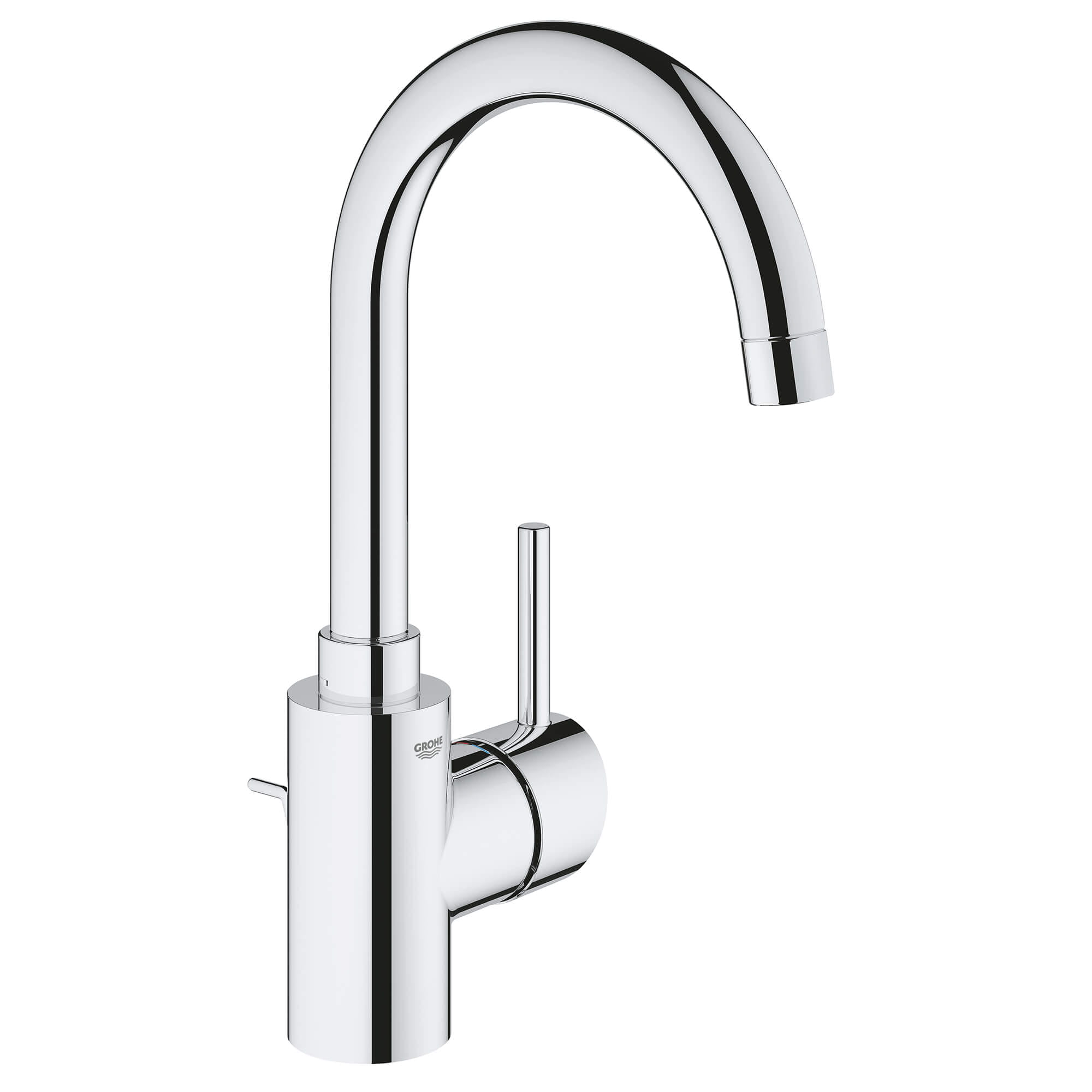 Grohe 32138002 Concetto Single Hole Single-Handle L-Size Bathroom Faucet 1.2 Gpm in Starlight Chrome