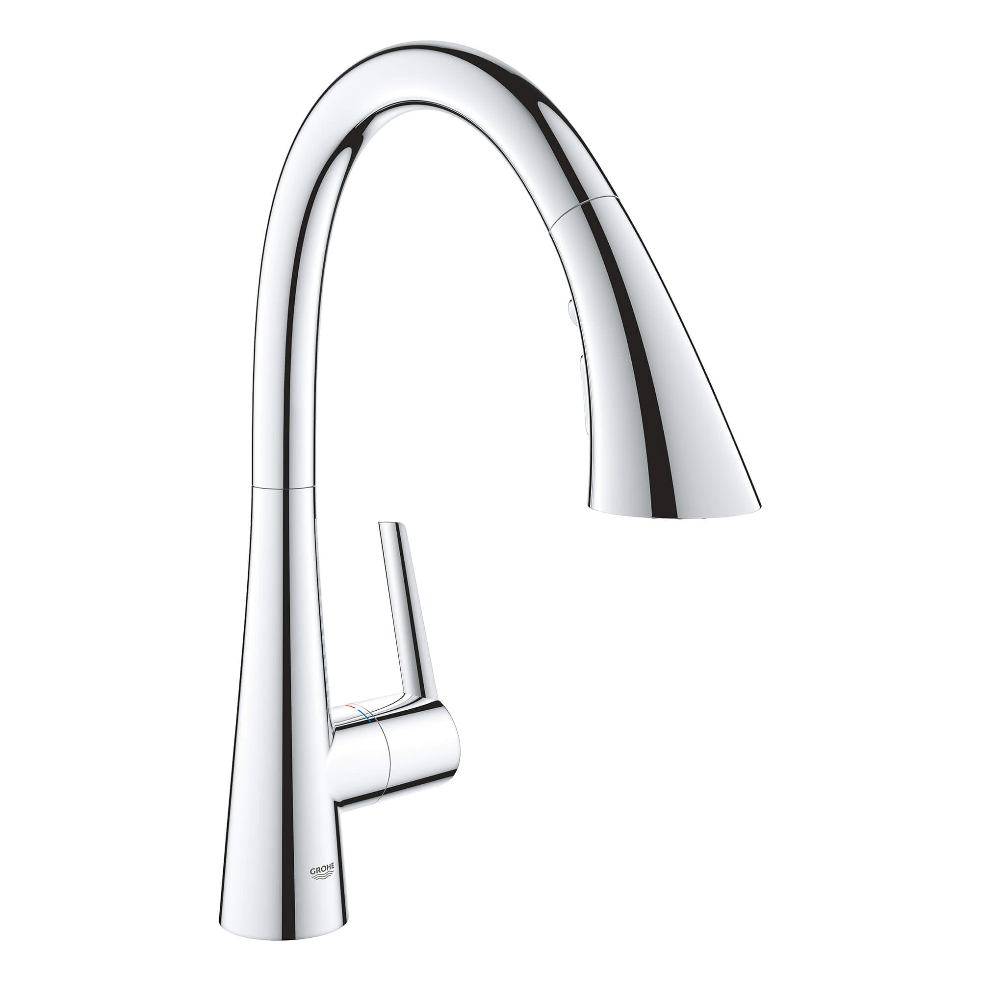 Grohe 32298003 Zedra Single-Handle Pull Down Kitchen Faucet Triple Spray 1.75 Gpm In Starlight Chrome
