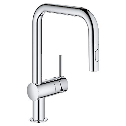 Grohe 32319003 Minta Dual Spray Pull-Down Kitchen Faucet, 1.75 gpm, Starlight Chrome