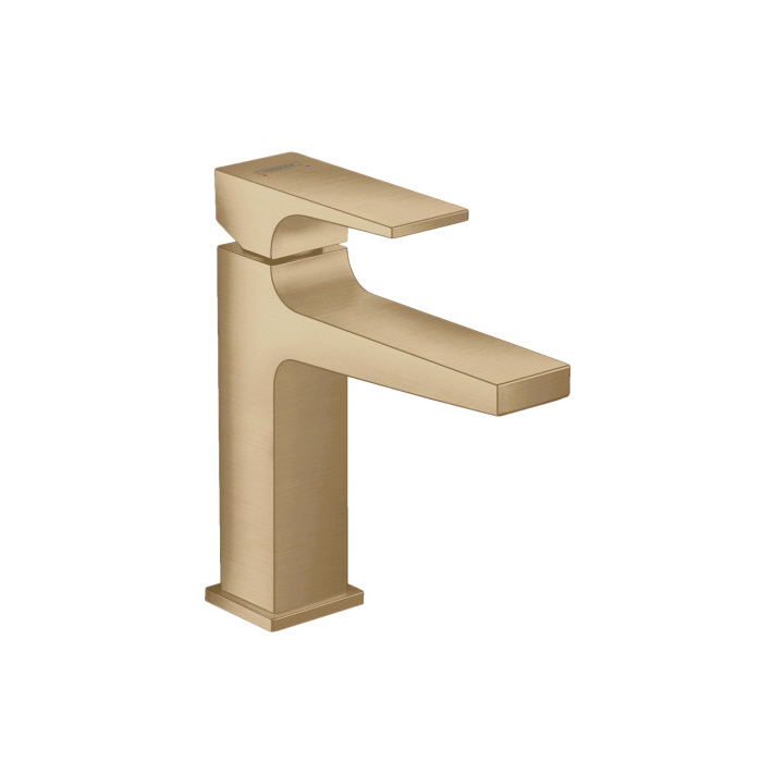 Hansgrohe 32506141 Metropol Single-Hole Faucet 110 with Lever Handle and Pop-Up Drain, 1.2 GPM in Brushed Bronze