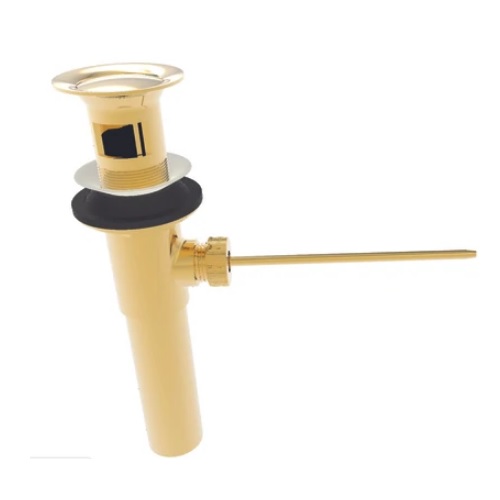 Brasstech 325/24 Lavatory Pop-Up Drain Assembly with overflow in Polished Gold PVD