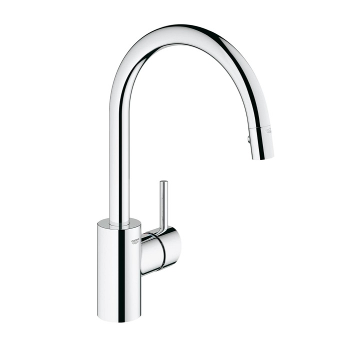 Grohe 32665001 Concetto Single-Handle Pull Down Kitchen Faucet Dual Spray 1.75 Gpm in Starlight Chrome