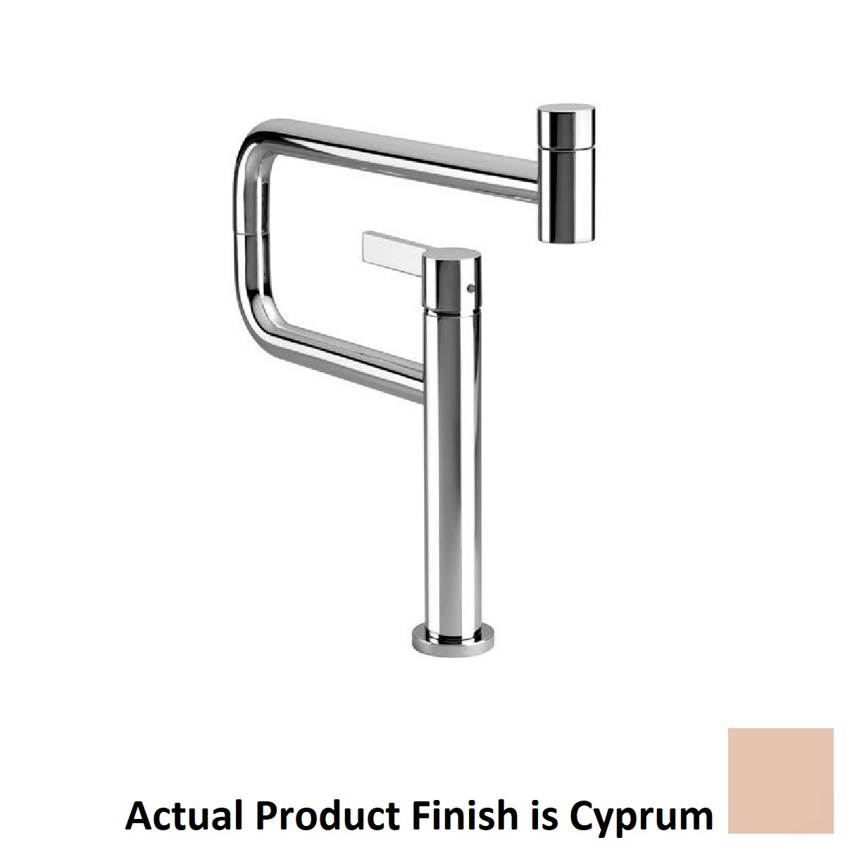 Dornbracht 33845875-490010 Tara Ultra 1.5 GPM Single Hole Deck Mounted Kitchen Faucet with Lever Handle and Swivel Spout in Cyprum
