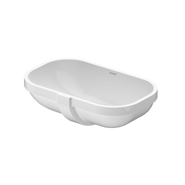 Duravit 0338490017 D-Code 20-5/8" Oval Ceramic Undermount Bathroom Sink with Overflow in White