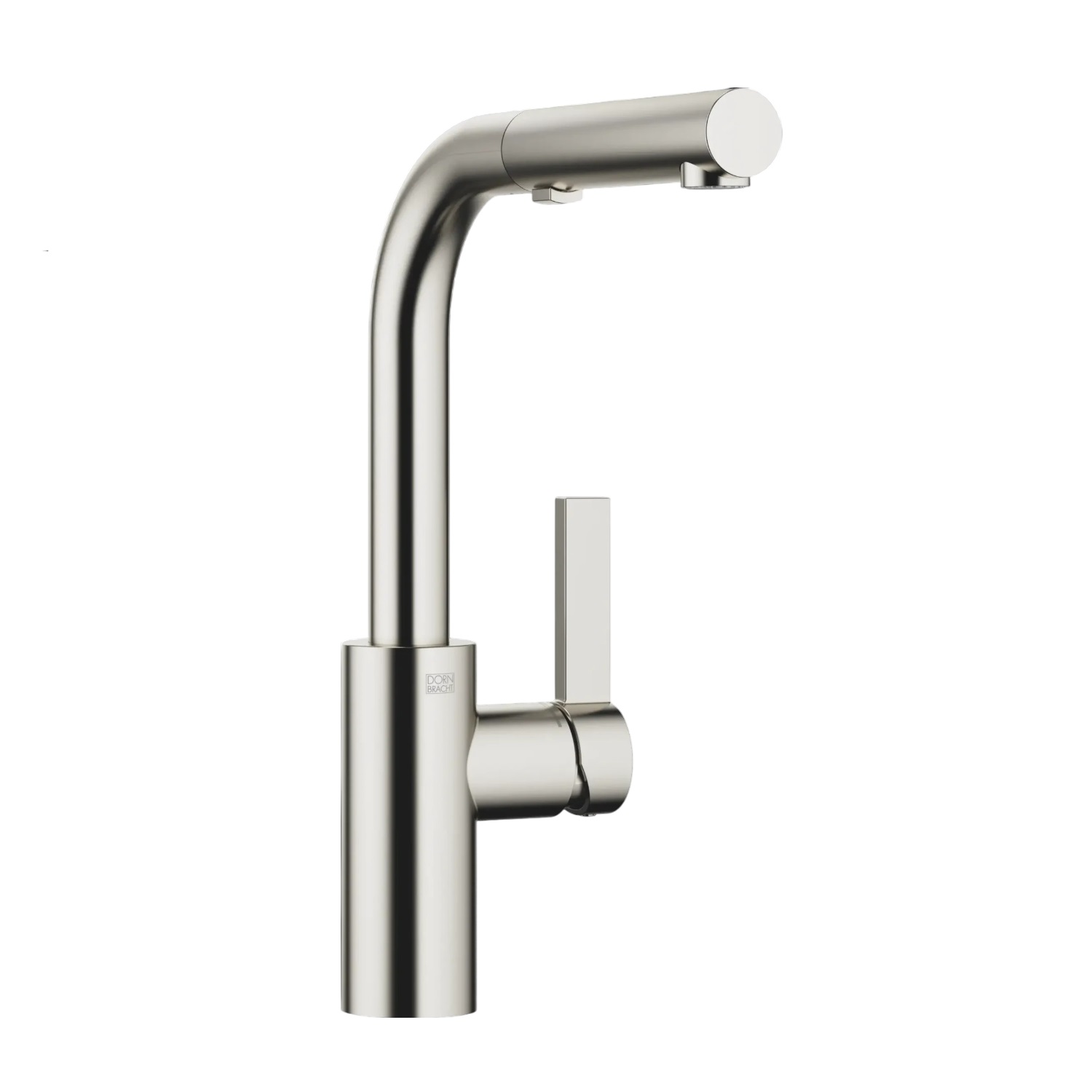 Dornbracht 33871790-060010 Elio 1.5 GPM Deck Mounted Single Lever Mixer with Pull Out Spout Spray Function in Brushed Platinum