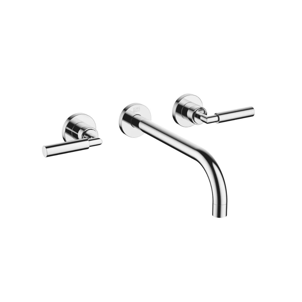 Dornbracht 36717882-000010 Tara 1.2 GPM Wall Mounted Three Holes Lavatory Mixer without Drain in Chrome (Rough In Sold Separately)