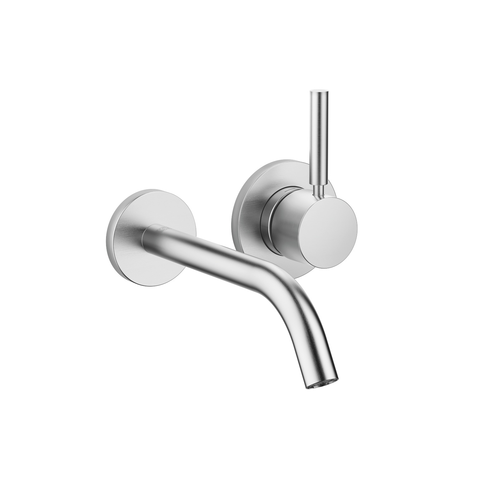Dornbracht 36860660-930010 Meta 1.5 GPM Wall Mounted Single Lever Handle Bathroom Faucet without Pop Up Drain in Brushed Chrome