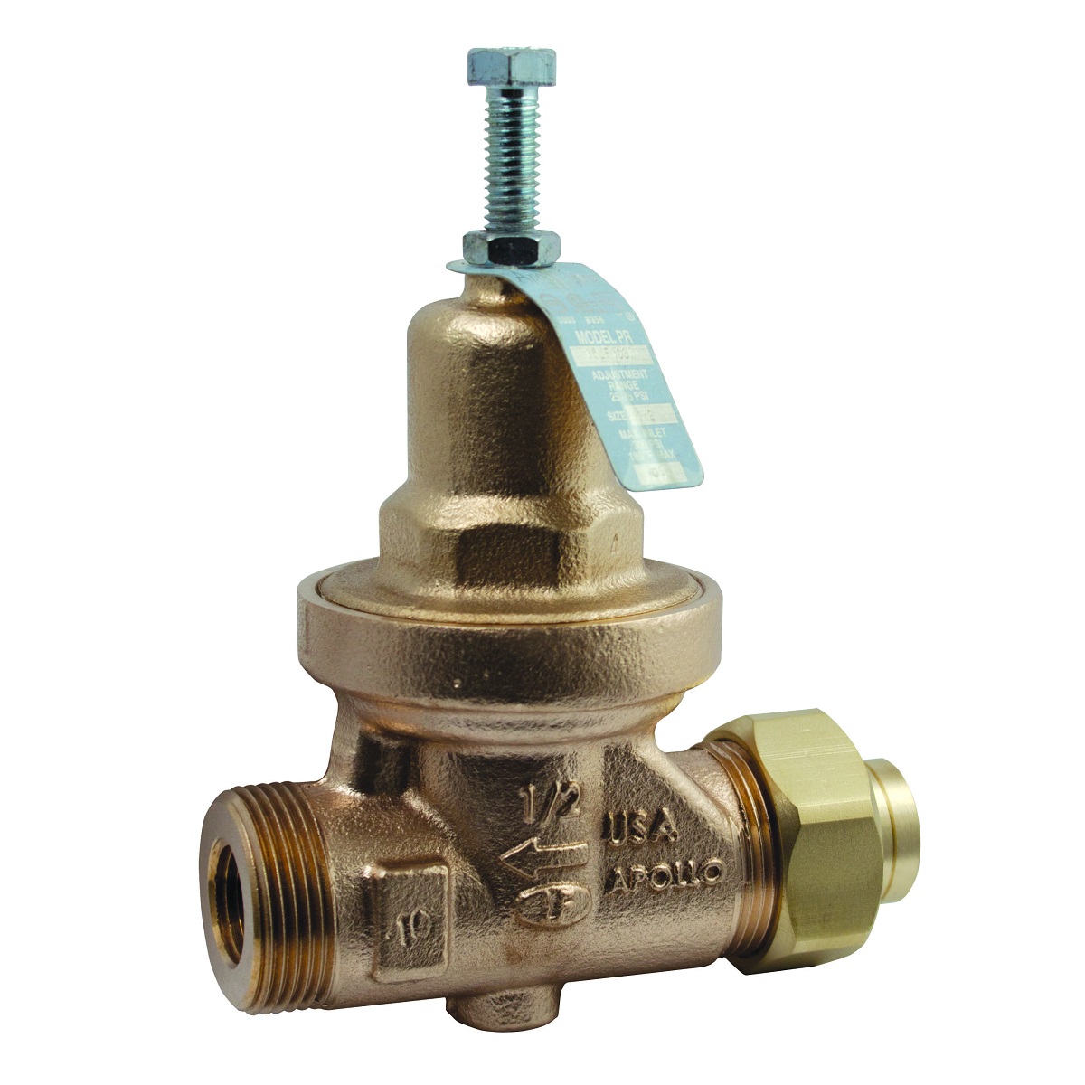 1-1/4" Union FNPT X FNPT Lead-Free Water Pressure Reducing Valves, Apollo 36LF10601 36LF