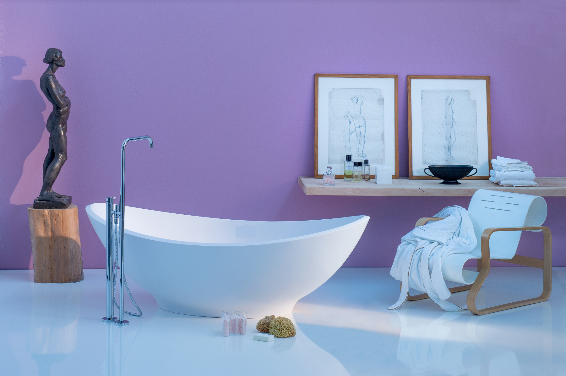 Rapsel Lavasca Mini 71" x 40" Freestanding Bathtub