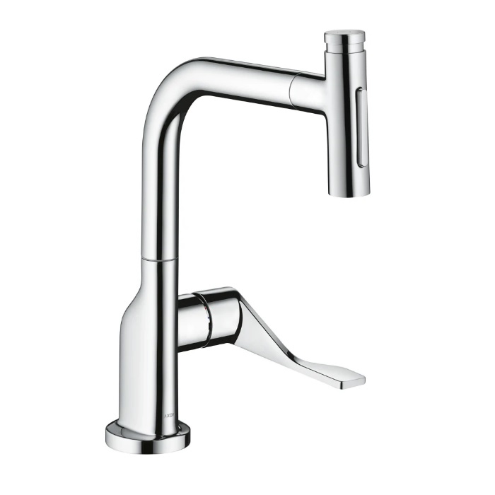 Axor 39862001 Citterio 1.75 GPM Deck Mounted 2-Spray Pull Out  Kitchen Faucet with sBox in Polished Chrome