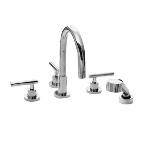 Newport Brass 3-997L/56 East Linear Roman Tub Faucet with Hand Shower in Flat Black 