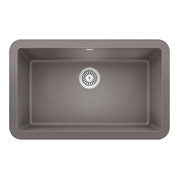 Blanco 401778 Ikon 30" Apron Single Bowl Farmhouse Sink in Metallic Gray