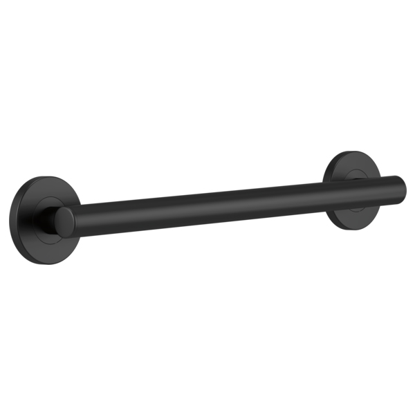 Delta 41818BL BathSafety 18" Contemporary Decorative ADA Grab Bar in Matte Black
