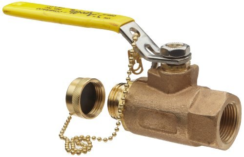 Conbraco 70104HC Bronze Ball Valve, Lever Handle, 3/4" NPT Female x 3/4" Hose