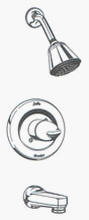 Delta 1447 Delta eFlow Bath and Shower Faucet Chrome