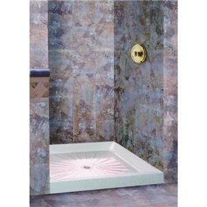 Mustee 3636M Durabase Fiberglass 36-Inch x 36-Inch Shower Base, White