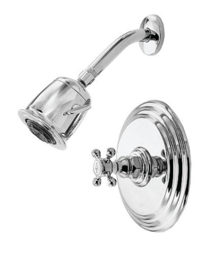 Newport Brass 3-924BP/01 Astor Shower Faucet with Single Metal Cross Handle in Forever Brass (Rough Sold Separately)