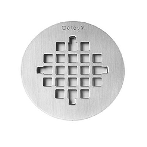 Oatey 42005 4-1/4-in Round Snap-Tite Strainer, Stainless Steel