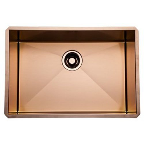 Rohl RSS2416SC Single Bowl 24-Inch Stainless Steel Kitchen Sink in Stainless Copper Finish