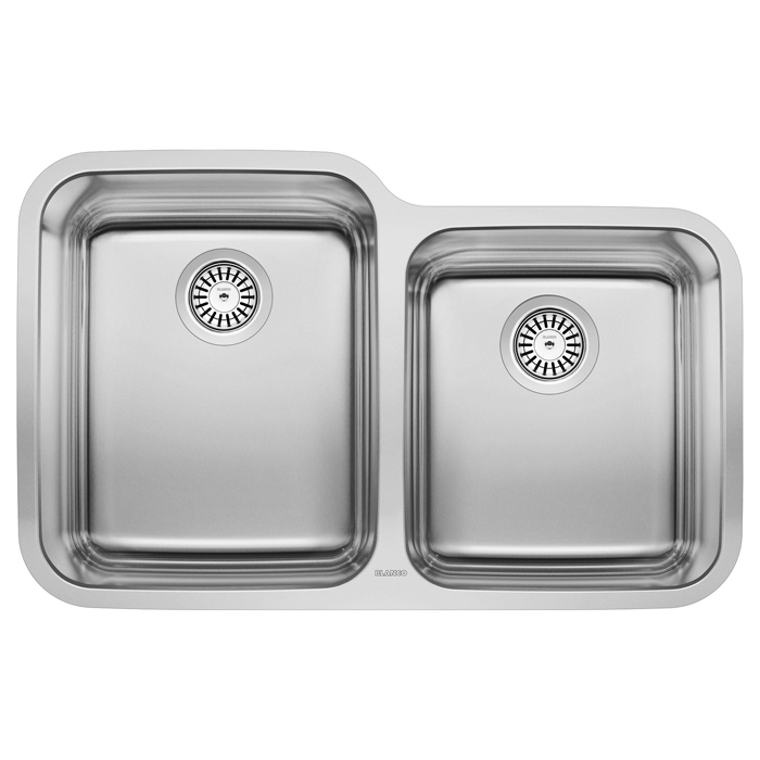 Blanco 441023 Stellar 1-3/4 Double Bowl Undermount Kitchen Sink in Refined Brushed