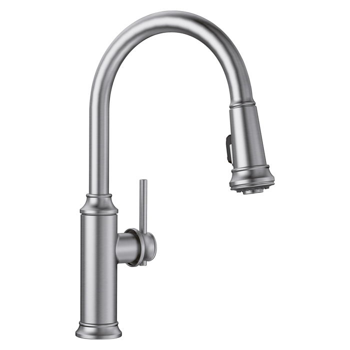 Blanco 442500 Empressa Pull-Down Kitchen Faucet 1.5 GPM in PVD Steel