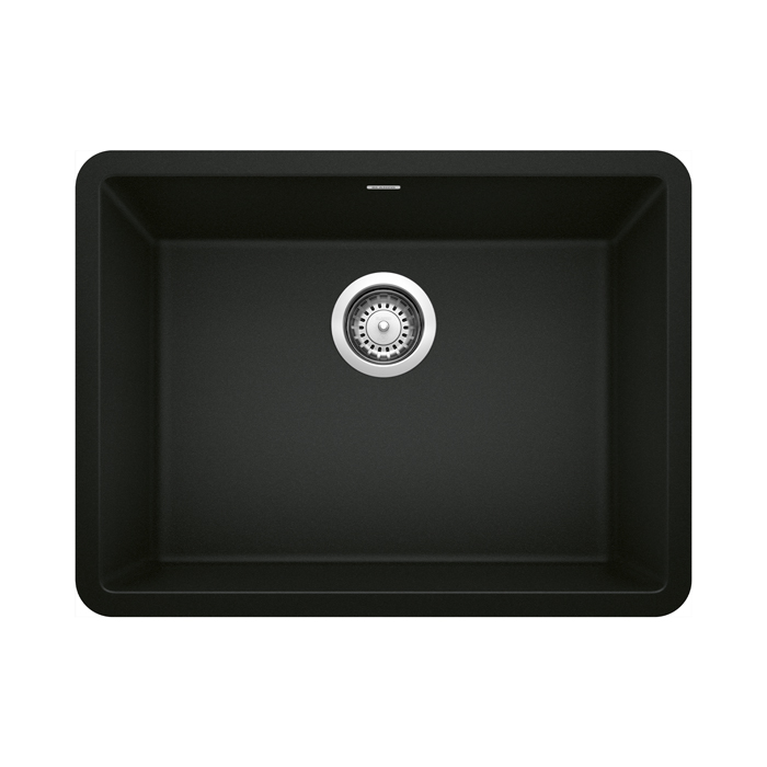 Blanco 442928 Precis 24" Single Bowl Undermount Kitchen Sink in Coal Black