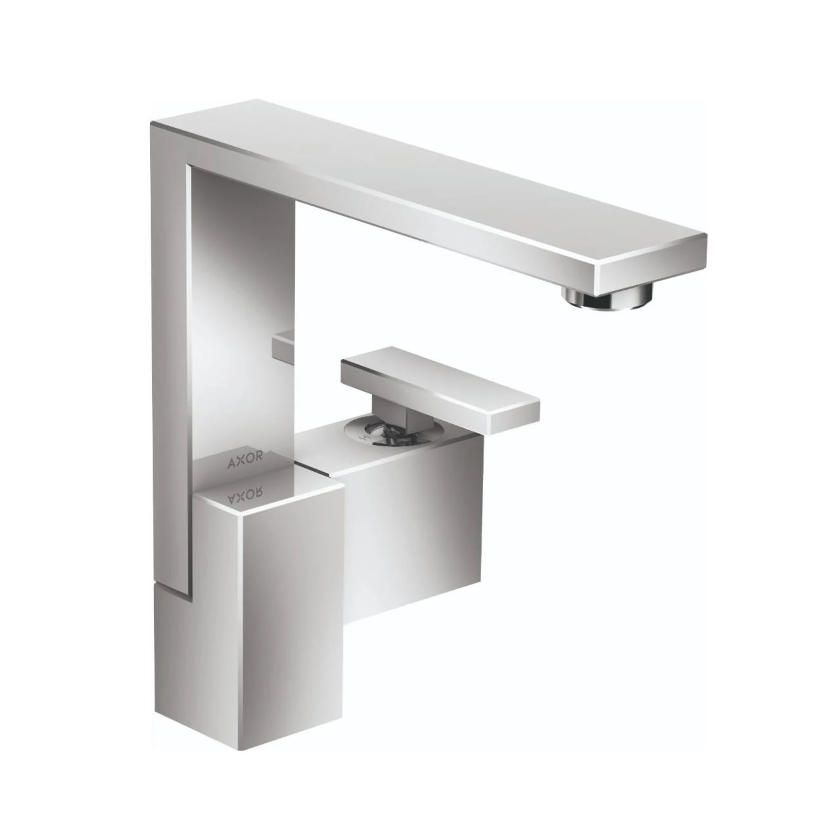 Axor 46020001 Edge 1.2 GPM Deck Mounted Single Hole Bathroom Faucet without Pop Up Drain in Chrome