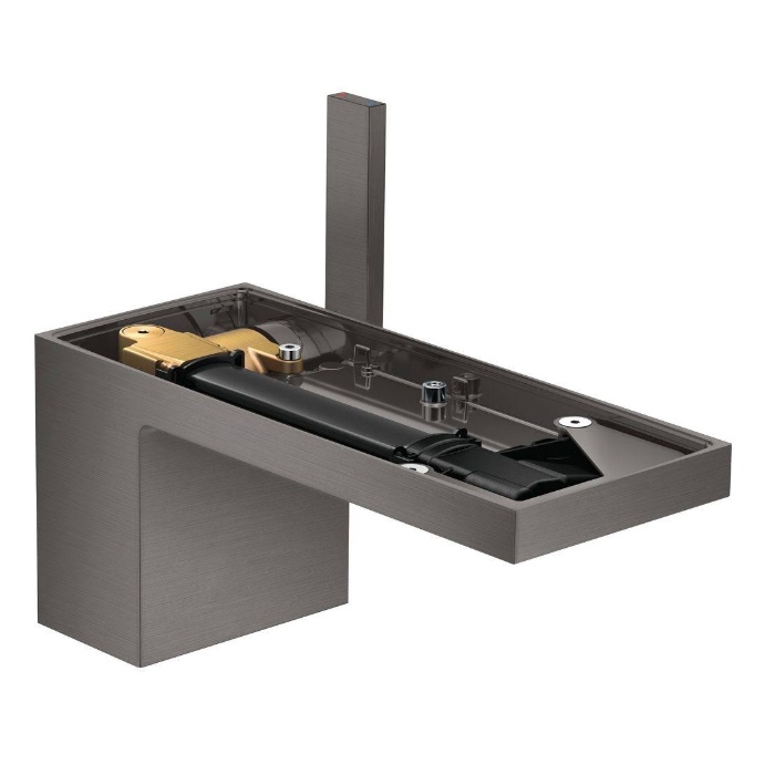 Hansgrohe 47012341 MyEdition 1.2 GPM Single Hole Bathroom Faucet without Plate in Brushed Black Chrome