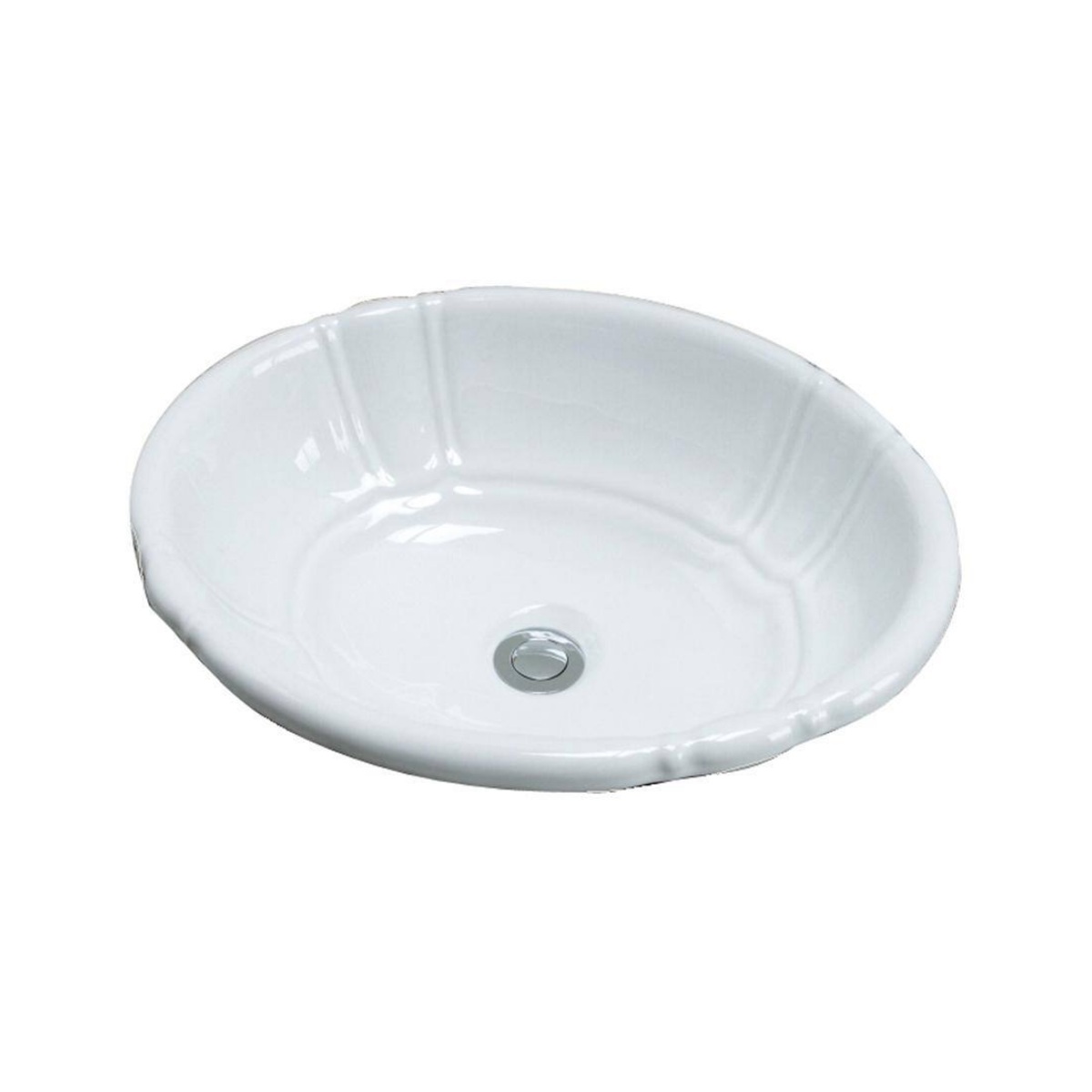 Barclay 4-710WH Lisbon 17.37" Length Drop-In Bathroom Sink in White (Drain Sold Separately)