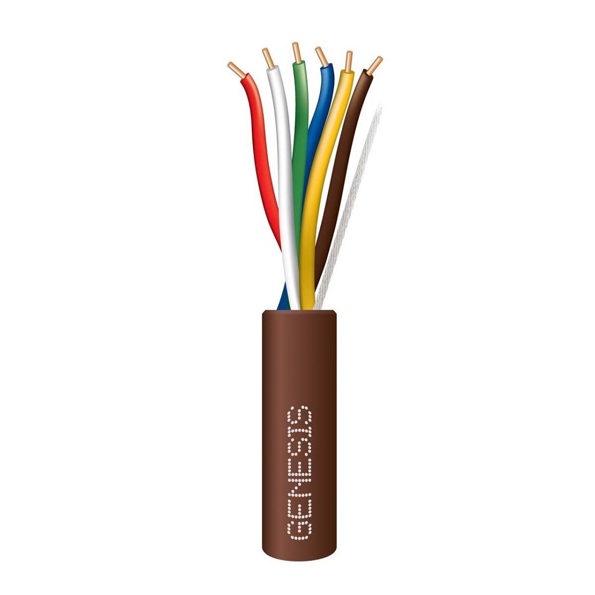 Genesis Cable 47140307 18 AWG 6 Conductor Solid Thermostat Wire Brown 250 FT
