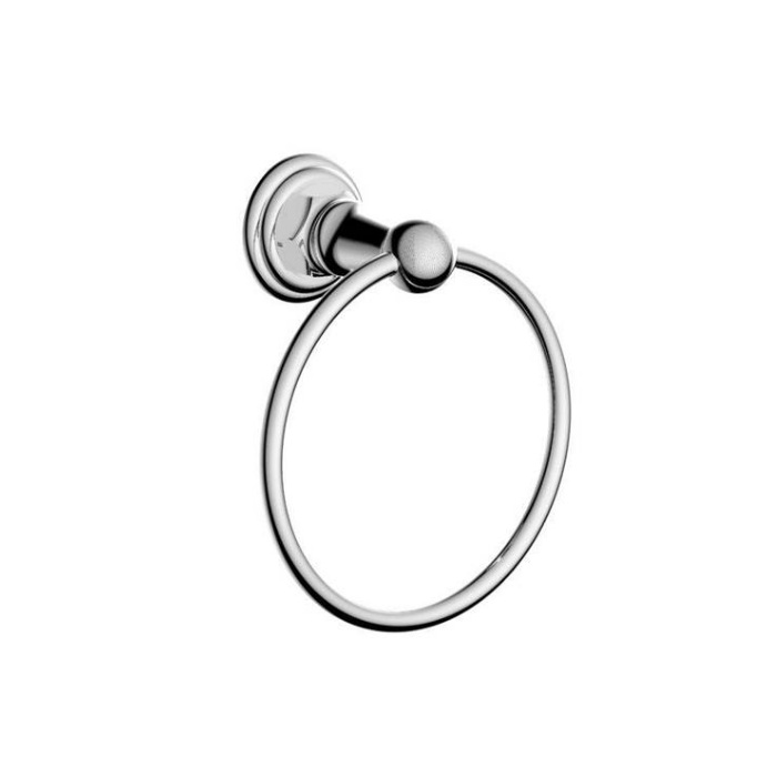 Phylrich 500-75/026 Hex Traditional Towel Ring in Polished Chrome