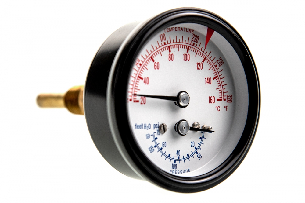 Weil-McLain 510218097 Combination Pressure-Temperature Gauge (Boiler Sizes 85-125)
