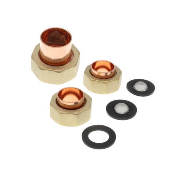 Taco 5123-003KIT 3/4" Sweat Union for 5120 Water Temperature Mixing Valve with Gauge (Set of 3)
