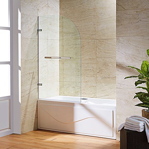 Vigo Industries VG6071CHCL3458 VIGO Orion 34-in. Curved Bathtub Door with .3125-in. Clear Glass and Chrome Hardware