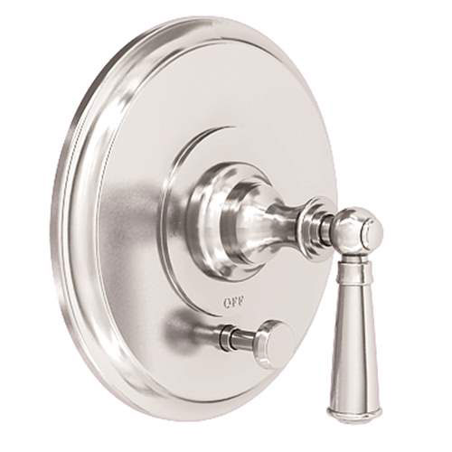 Newport Brass 5-2452BP/15 Balanced Pressure Tub & Shower Diverter Plate With Handle Polished Nickel Sutton