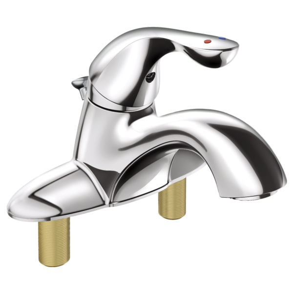 Delta 525LF-MPU Classic 1.2 GPM Single Handle Centerset Bathroom Faucet with City Shanks and Diamond Seal Technology, Includes Metal Pop-Up Drain in Chrome